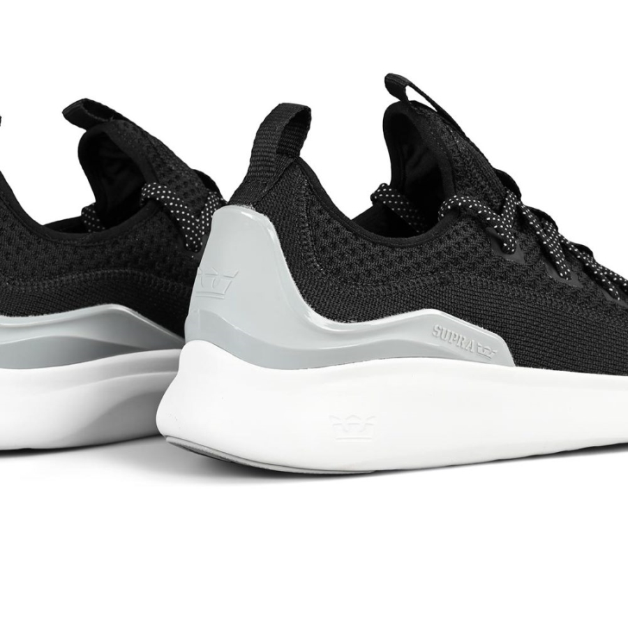 Supra New Factor Shoes Black-Light Grey-White