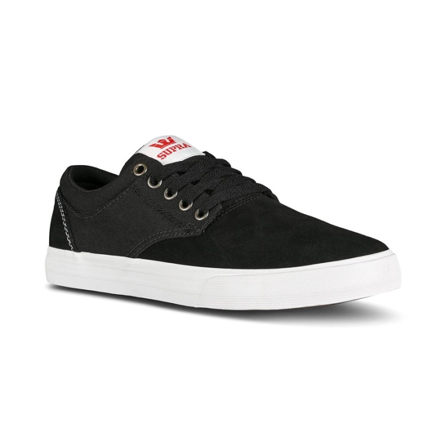 Supra New Chino Skate Shoes Black-Red-White