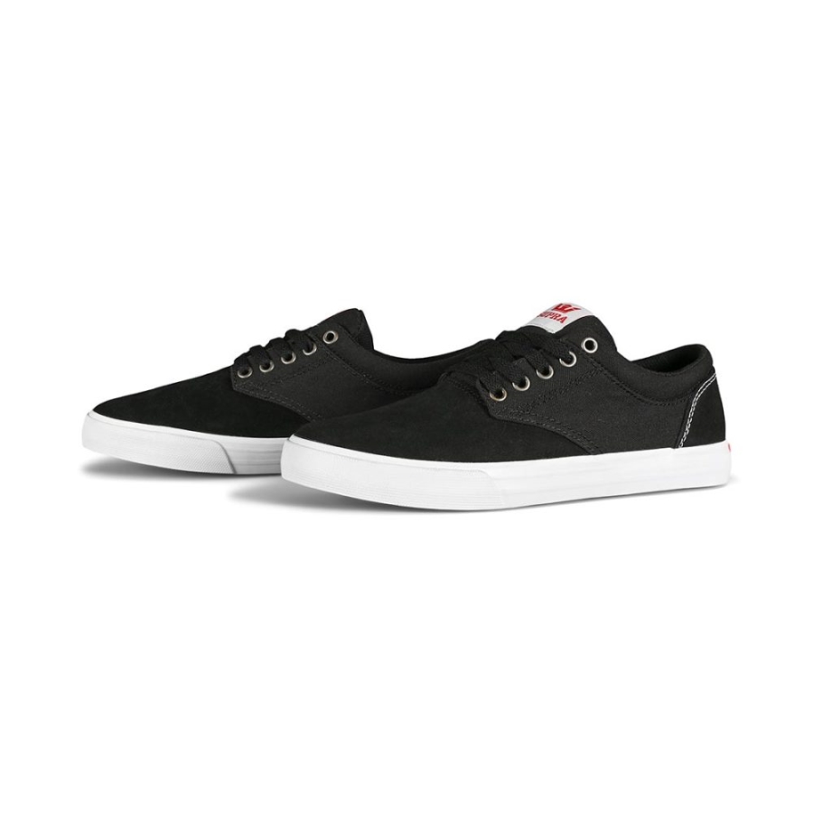 Supra New Chino Skate Shoes Black-Red-White