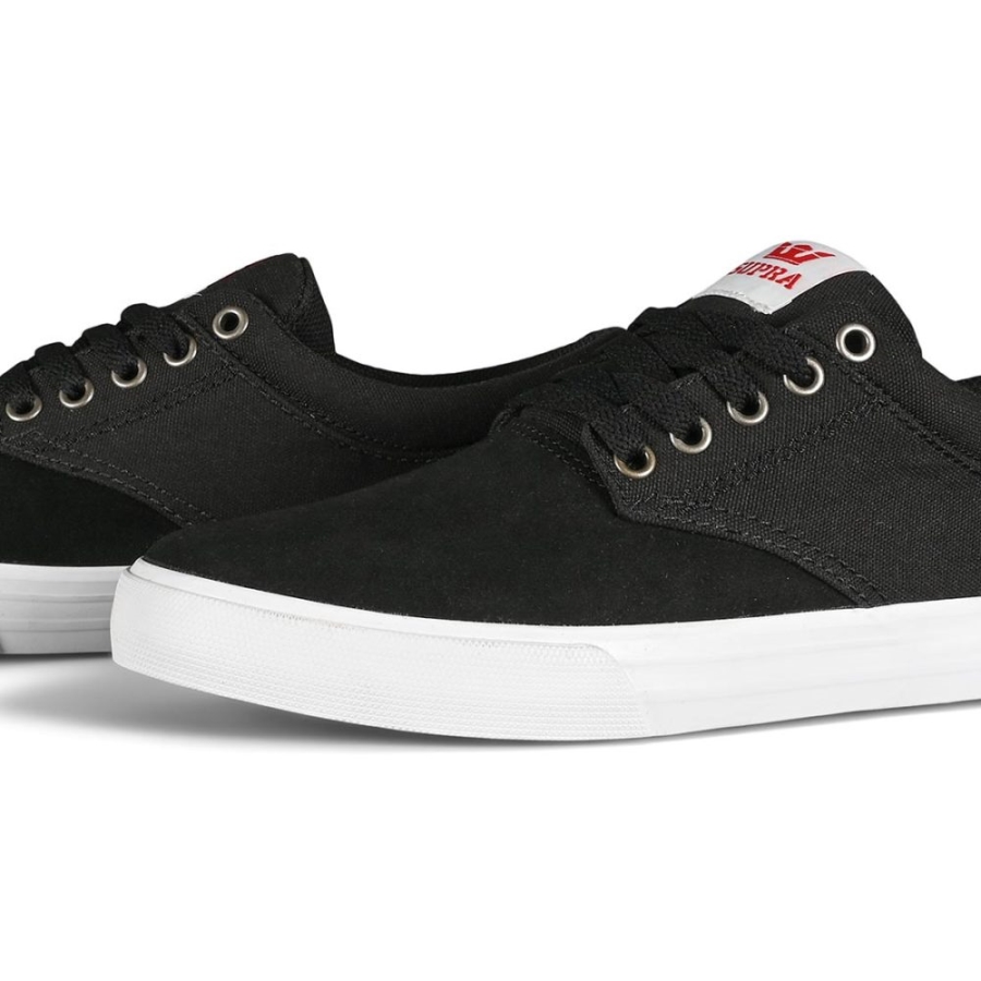 Supra New Chino Skate Shoes Black-Red-White