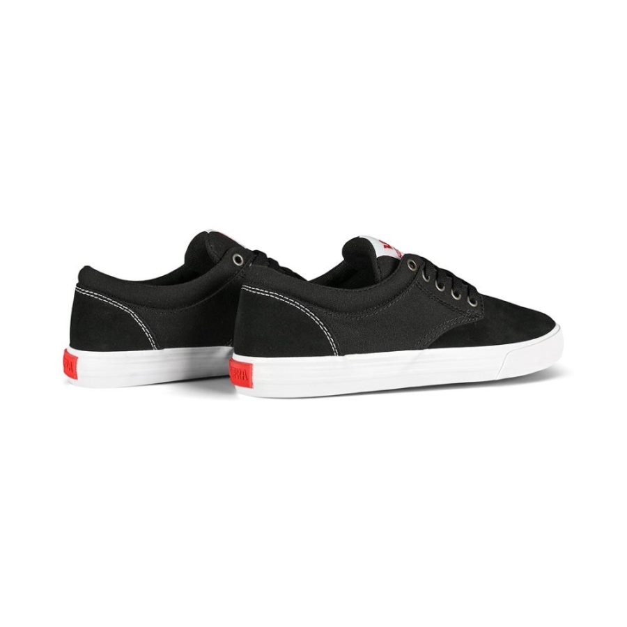 Supra New Chino Skate Shoes Black-Red-White