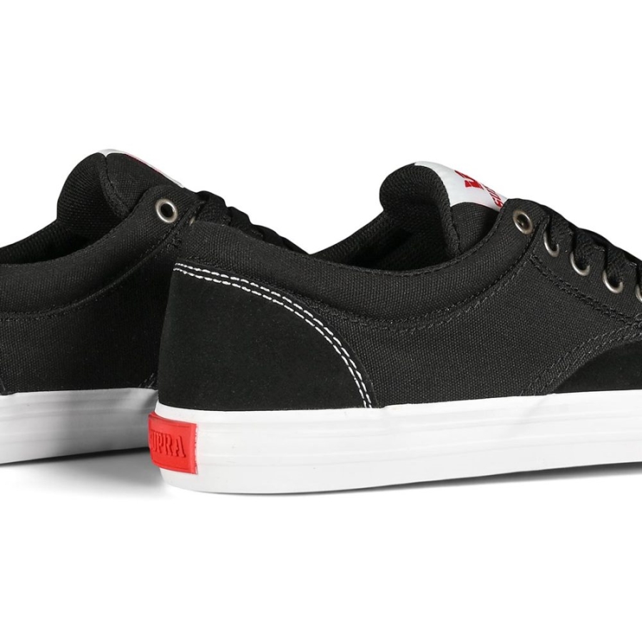 Supra New Chino Skate Shoes Black-Red-White