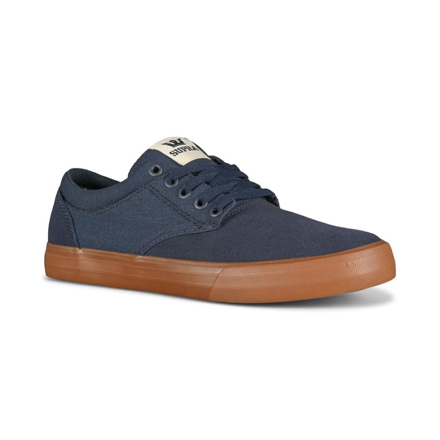 Supra New Chino Skate Shoes Navy-Bone-Gum