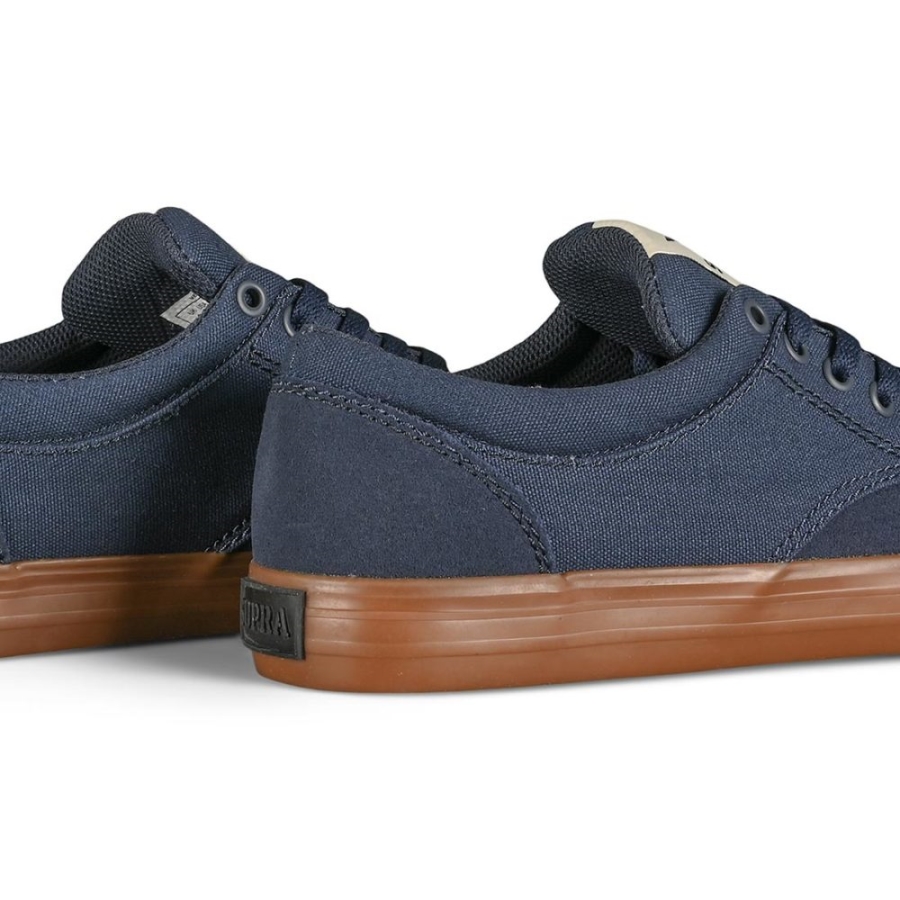 Supra New Chino Skate Shoes Navy-Bone-Gum