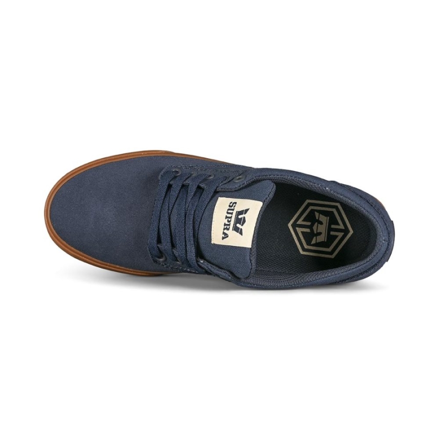 Supra New Chino Skate Shoes Navy-Bone-Gum