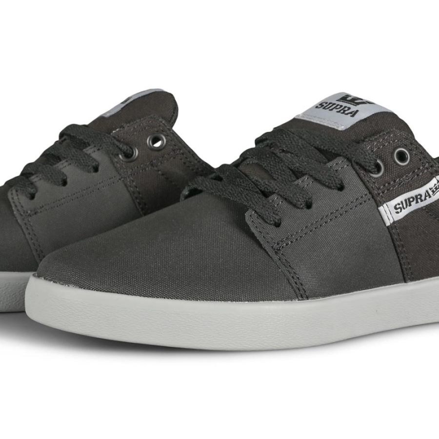 Supra New Stacks Ii Skate Shoes Black Tuf-Light Grey