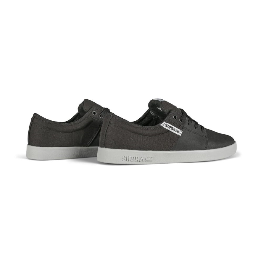 Supra New Stacks Ii Skate Shoes Black Tuf-Light Grey