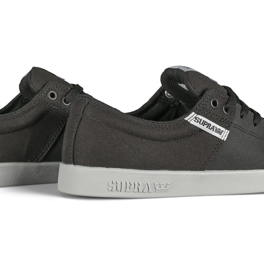 Supra New Stacks Ii Skate Shoes Black Tuf-Light Grey