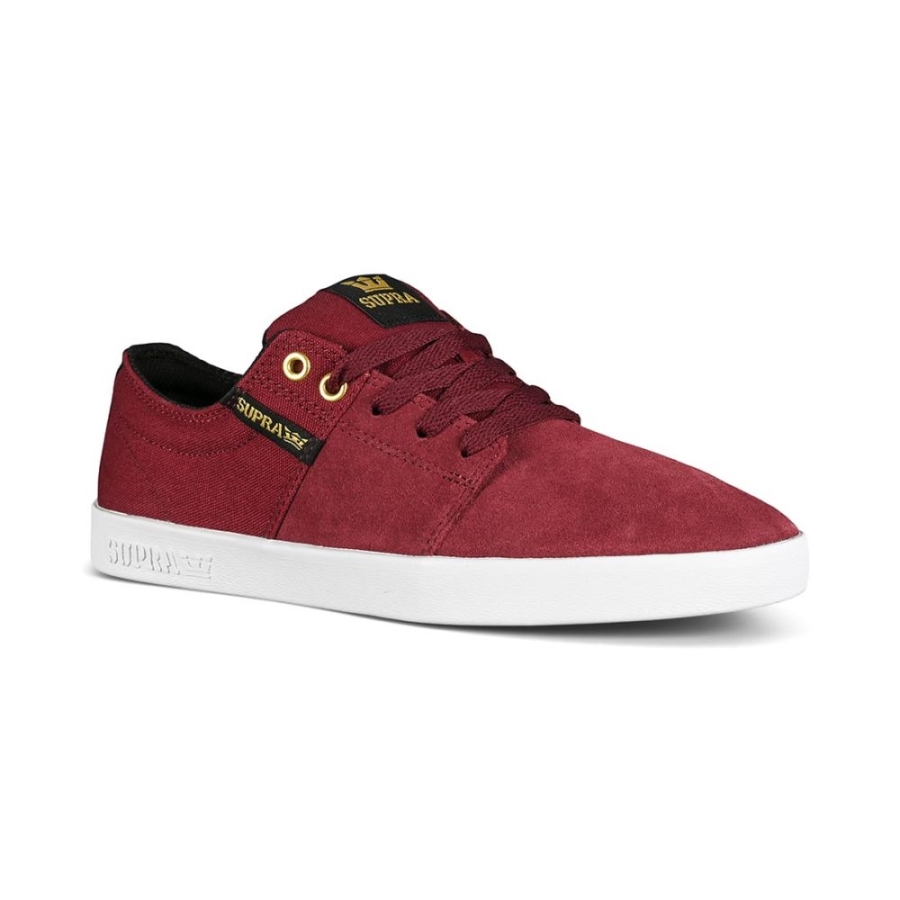 Supra New Stacks Ii Skate Shoes Wine-White