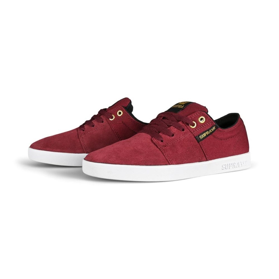 Supra New Stacks Ii Skate Shoes Wine-White