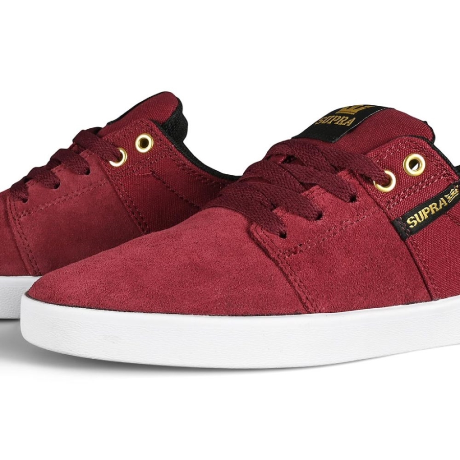 Supra New Stacks Ii Skate Shoes Wine-White