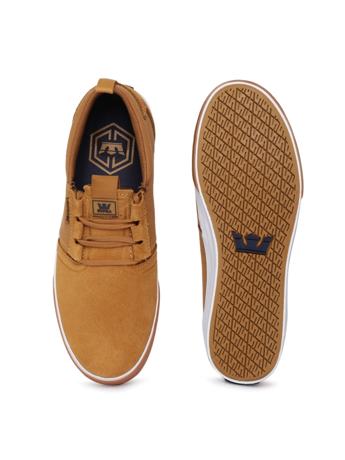 Men Flow Sneakers Supra Sale Tan Brown