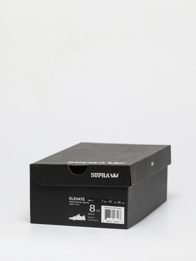 Supra New Elevate Shoes White-Royal White