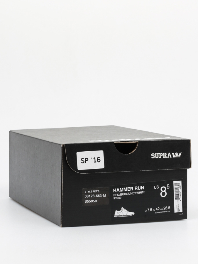 Supra Sale Sneakers Hammer Run Red-Burgundy White