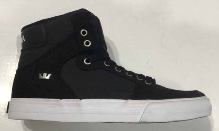 Supra New Vaider Canvas Black White White
