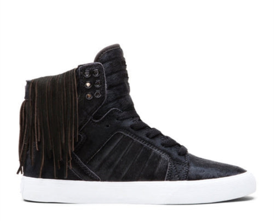 Supra New Women's Skytop Black Zebra White