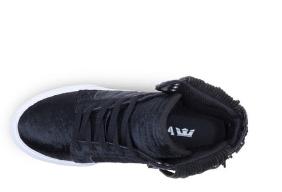 Supra New Women's Skytop Black Zebra White